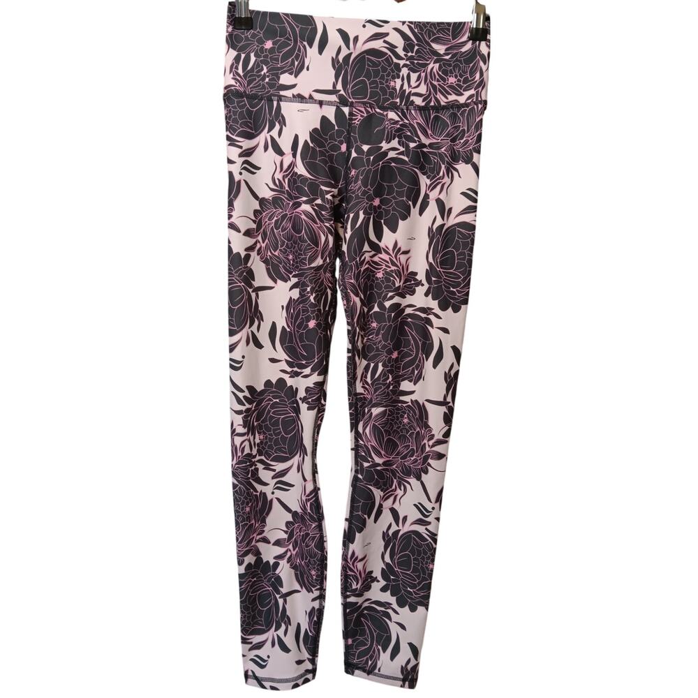 Fabletics Define PowerHold High-Waisted Small Leggings "Illustrative Peony" NEW